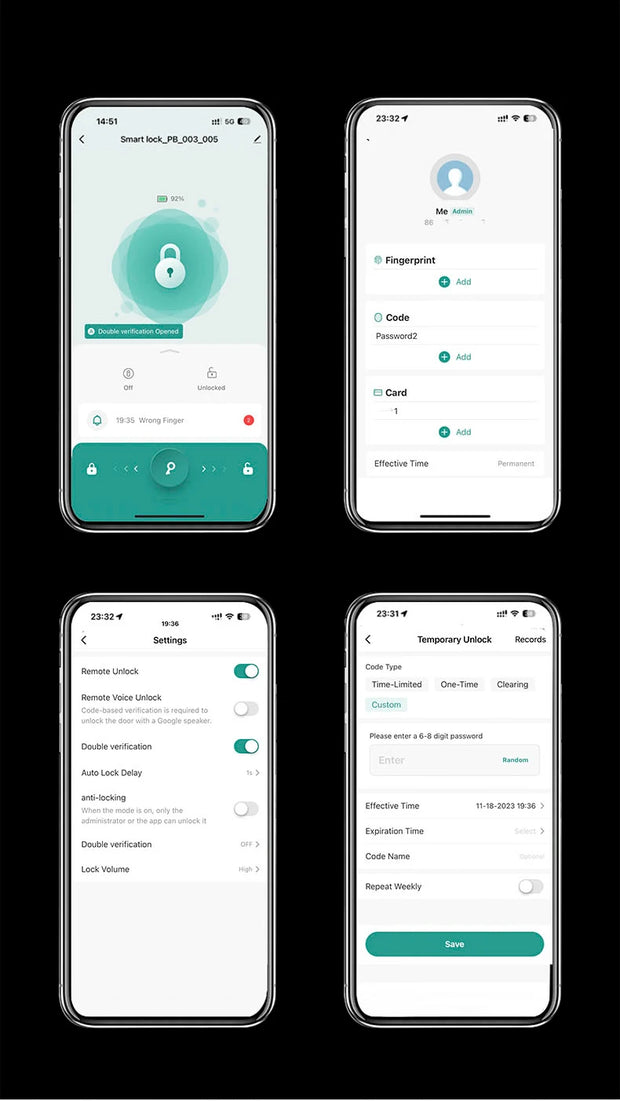 Smart Fingerprint Door Lock – Tuya App, Keypad, & Bluetooth Unlocking