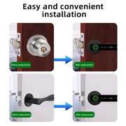Smart Fingerprint Door Lock – Tuya App, Keypad, & Bluetooth Unlocking