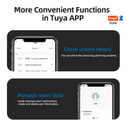 Smart Fingerprint Door Lock – Tuya App, Keypad, & Bluetooth Unlocking