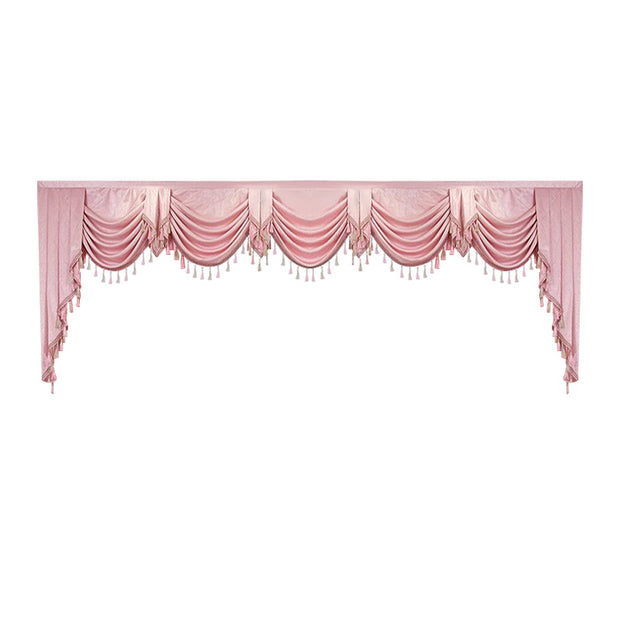 2 Panels European Style High-end Luxury Embroidered Curtains For Modern Bedroom, Without Valance