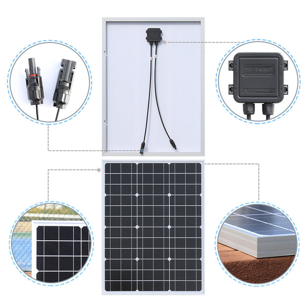 50W Solar Photovoltaic Panel Power Generation System