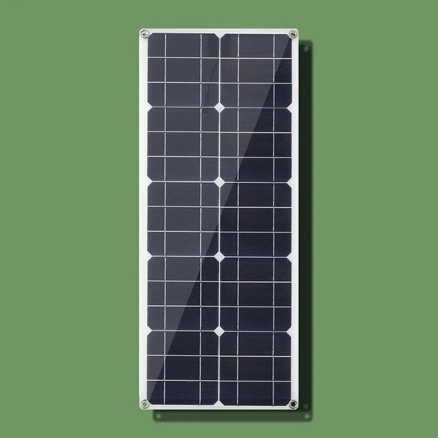 30W 18V Semi-flexible Solar Panel Outdoor Solar Charging Panel USB Phone Charger
